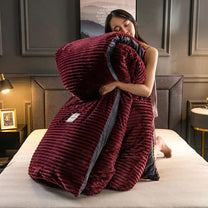 Velvet-Fleece Duvet Cover Luxurious Warmth