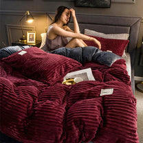 Velvet-Fleece Duvet Cover Luxurious Warmth