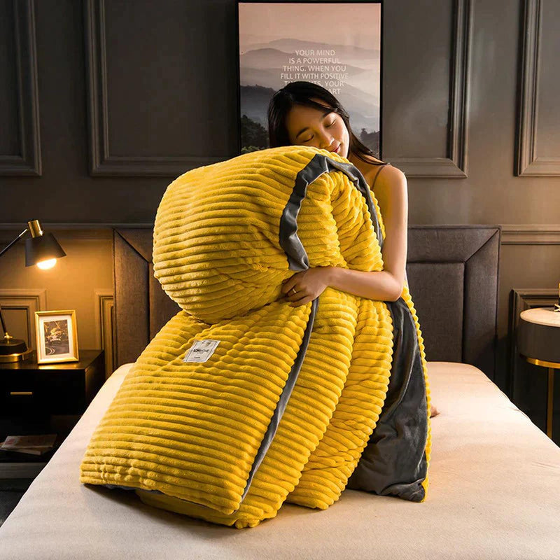 Velvet-Fleece Duvet Cover Luxurious Warmth