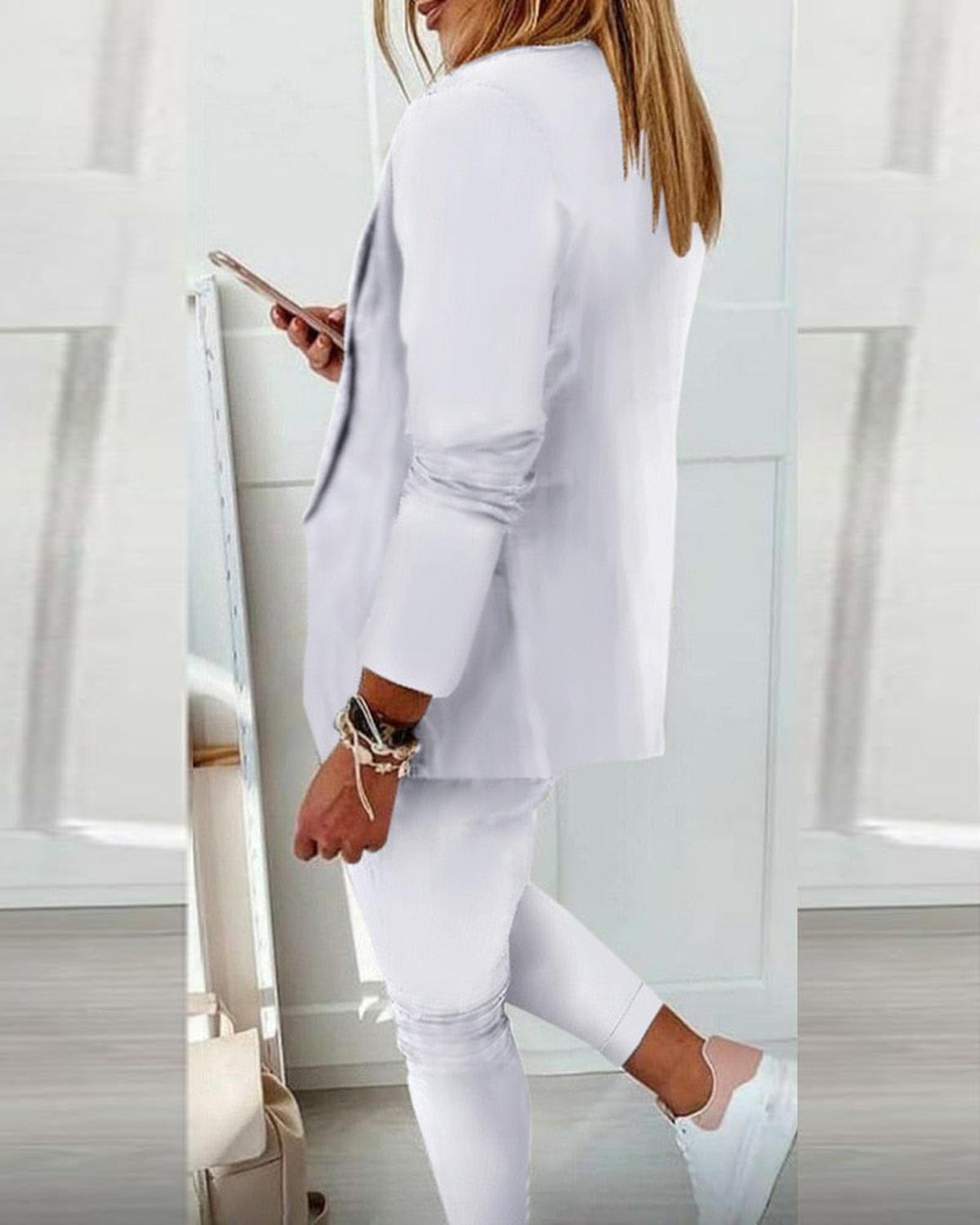 Versatile Business And Casual Suit With Elastic Waistband