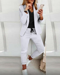 Versatile Business And Casual Suit With Elastic Waistband
