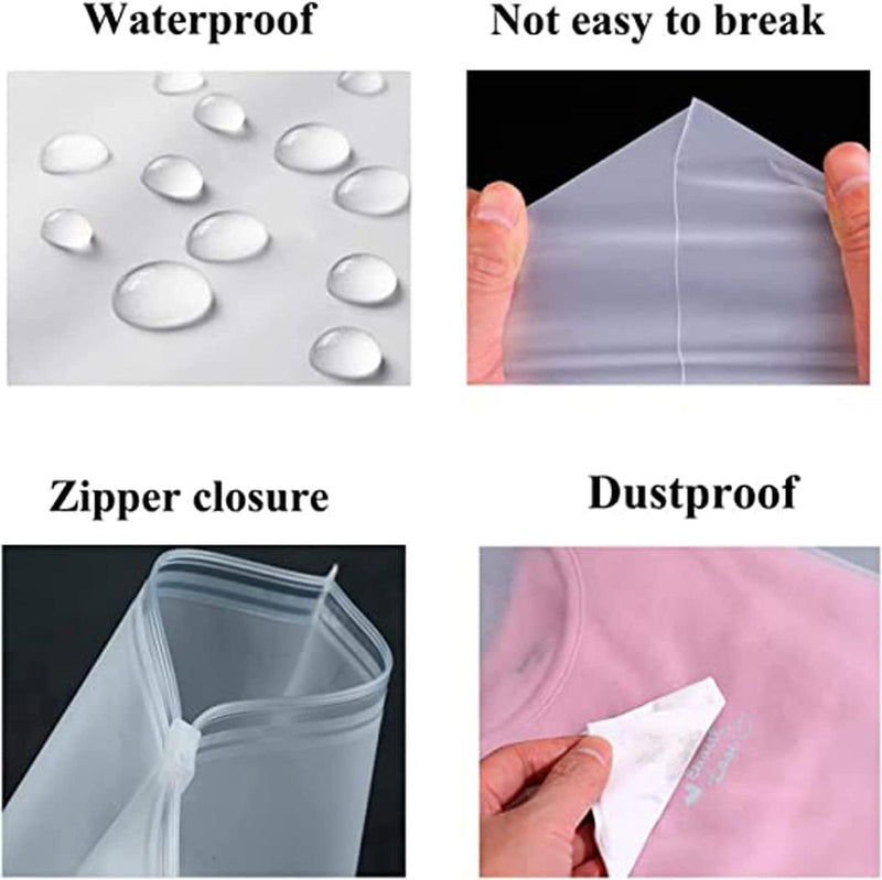 Versatile Frosted Zip Storage Bags – 20 Pack, Buy 2 Sets Get 1 Free