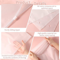 Versatile Frosted Zip Storage Bags – 20 Pack, Buy 2 Sets Get 1 Free