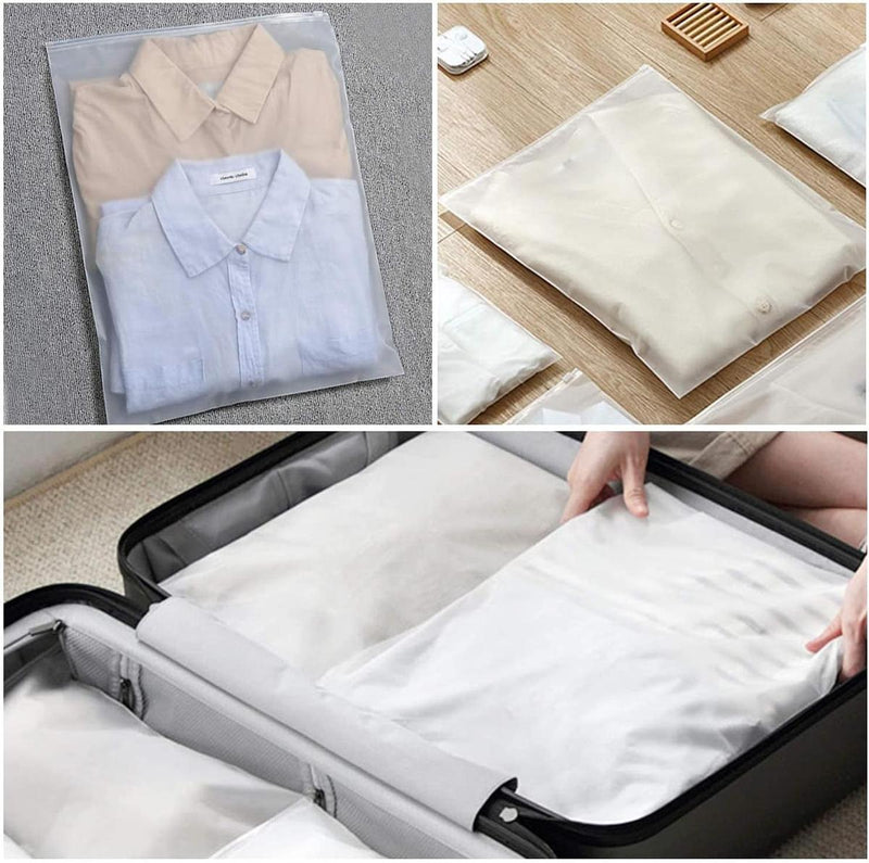 Versatile Frosted Zip Storage Bags – 20 Pack, Buy 2 Sets Get 1 Free