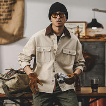 Versatile Loose Fit Work Jacket With Utility Pockets