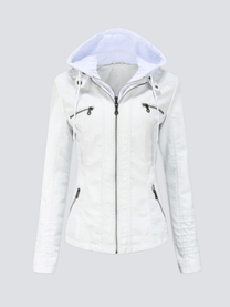 Versatile Women&#39;s Hooded Jacket With Zipper Closure
