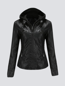 Versatile Women&#39;s Hooded Jacket With Zipper Closure