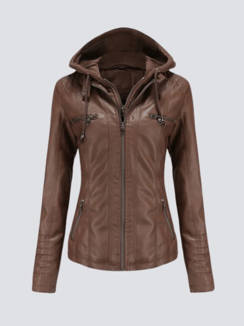 Versatile Women&#39;s Hooded Jacket With Zipper Closure