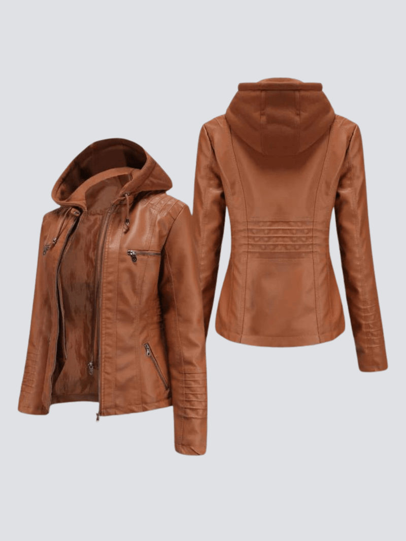 Versatile Women&#39;s Hooded Jacket With Zipper Closure