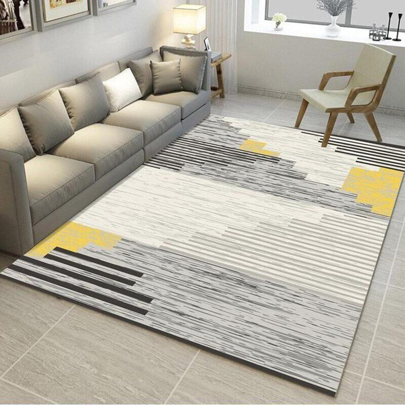 Vibrant Geometric Indoor Rug - Washable Non-Slip Pet-Friendly