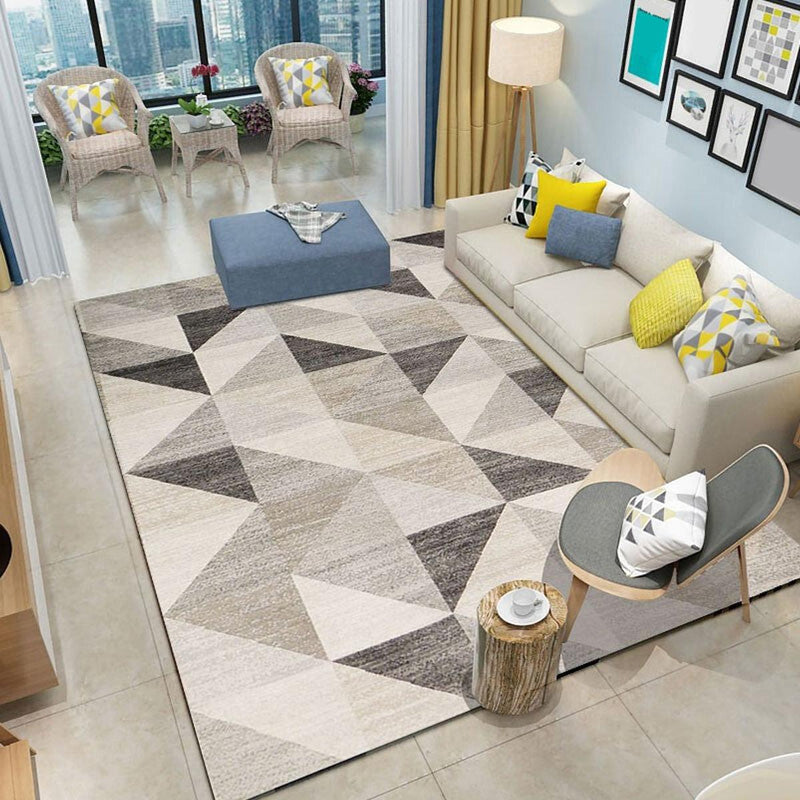 Vibrant Geometric Indoor Rug - Washable Non-Slip Pet-Friendly