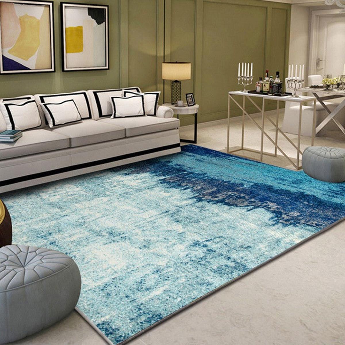 Vibrant Geometric Indoor Rug - Washable Non-Slip Pet-Friendly