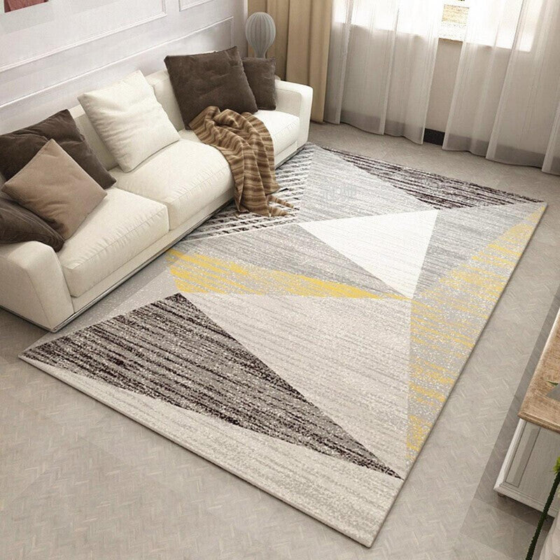Vibrant Geometric Indoor Rug - Washable Non-Slip Pet-Friendly