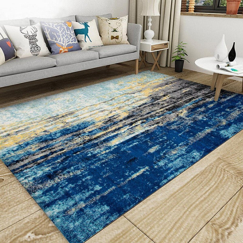 Vibrant Geometric Indoor Rug - Washable Non-Slip Pet-Friendly