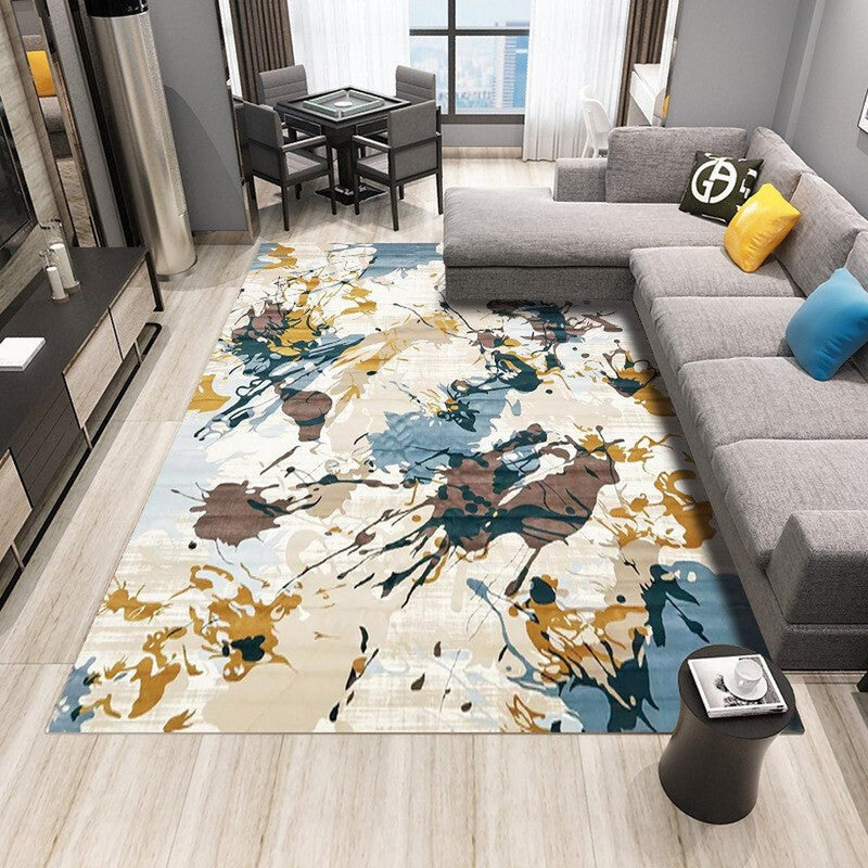 Vibrant Geometric Indoor Rug - Washable Non-Slip Pet-Friendly