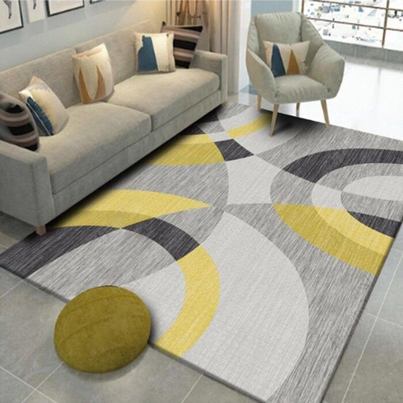 Vibrant Geometric Indoor Rug - Washable Non-Slip Pet-Friendly