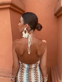 Vibrant Halter Maxi Dress