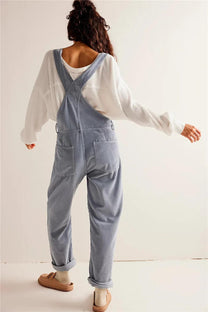 Vintage Cord Denim Overalls With Adjustable Straps