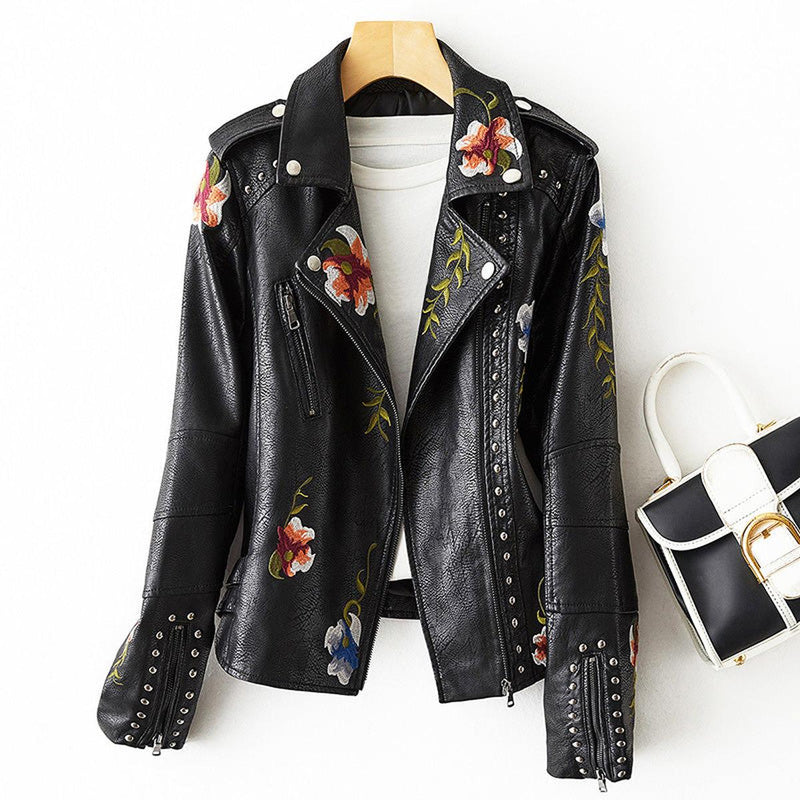 Vintage Floral Print Button-Up Jacket for Women