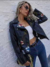 Vintage Floral Print Button-Up Jacket for Women