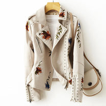 Vintage Floral Print Button-Up Jacket for Women
