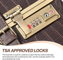 Vintage-Inspired Luggage Set With Spinner Wheels And Protective Cover