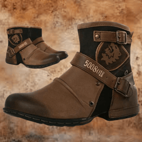 Vintage-Inspired Men&#39;s Leather Boots
