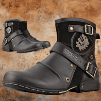 Vintage-Inspired Men&#39;s Leather Boots