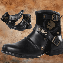 Vintage-Inspired Men&#39;s Leather Boots