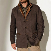 Vintage-Inspired Winter Button Coat for Men