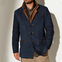 Vintage-Inspired Winter Button Coat for Men
