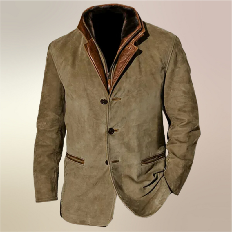 Vintage-Inspired Winter Button Coat for Men