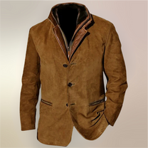 Vintage-Inspired Winter Button Coat for Men