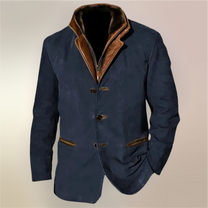 Vintage-Inspired Winter Button Coat for Men