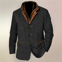Vintage-Inspired Winter Button Coat for Men