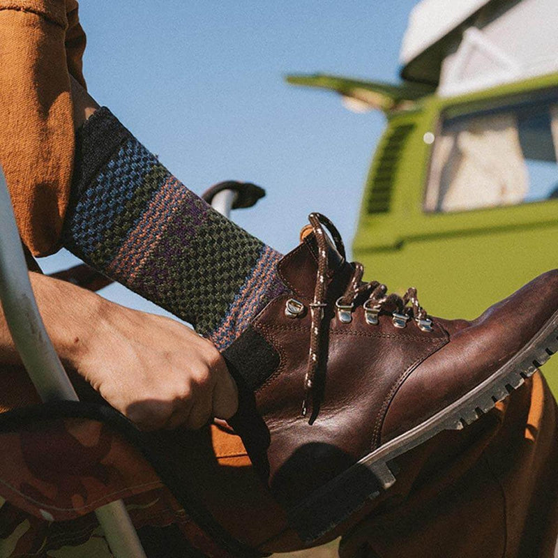 Vintage Jacquard Wool Blend Socks Set for Warmth and Comfort