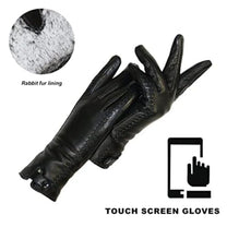 Vintage Leather Gloves With Wool Or Rabbit Fur Lining
