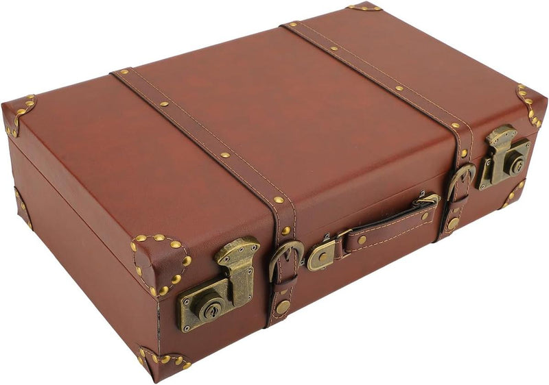 Vintage Leather Overnight Travel Case With Aluminium Lock