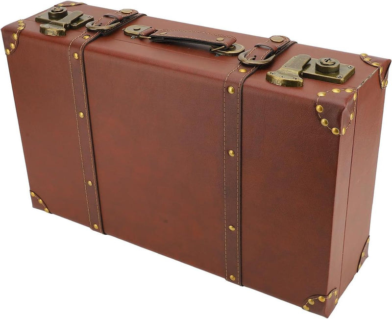 Vintage Leather Overnight Travel Case With Aluminium Lock