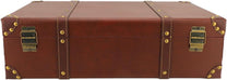 Vintage Leather Overnight Travel Case With Aluminium Lock