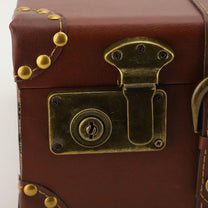 Vintage Leather Overnight Travel Case With Aluminium Lock
