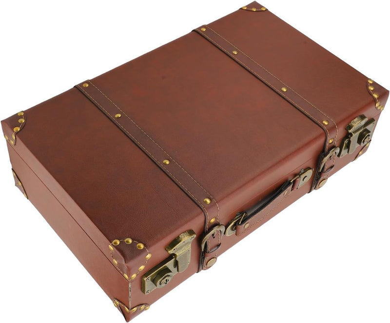 Vintage Leather Overnight Travel Case With Aluminium Lock