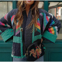 Vintage Women&#39;s Jacket With Modern Design And V-Neck