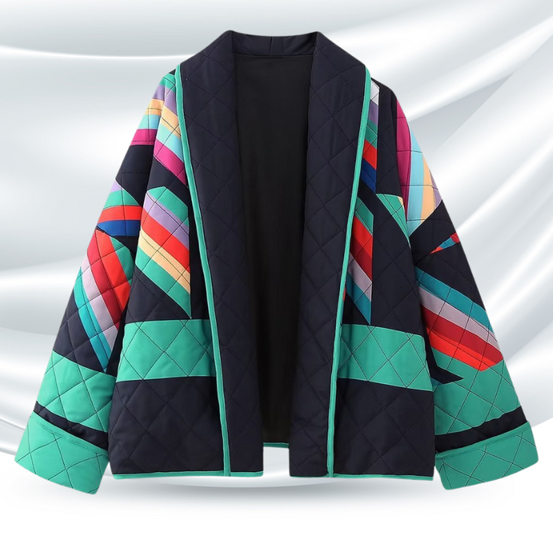 Vintage Women&#39;s Jacket With Modern Design And V-Neck
