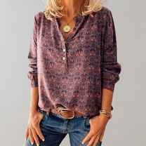 Vintage Women&#39;s Lightweight Long Sleeve Blouse