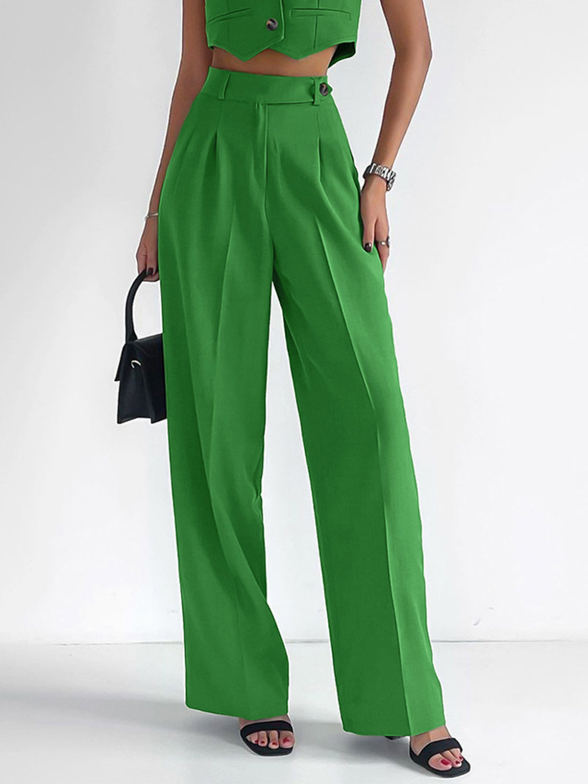 Waistcoat and Pleated Pants Set