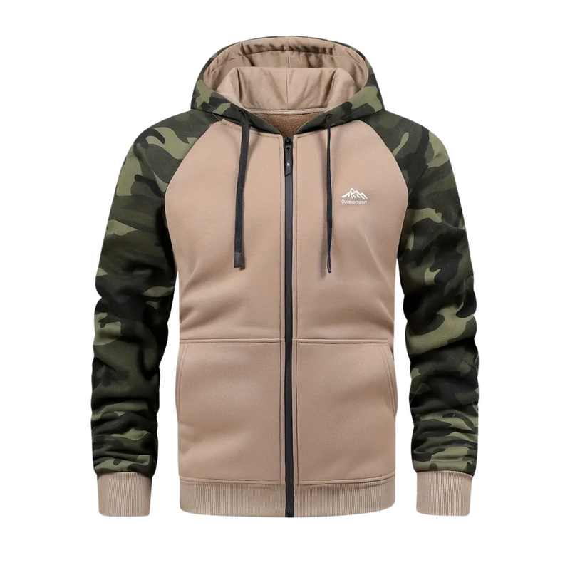 Warm Camo Fleece Jacket For Men - Lightweight And Comfortable