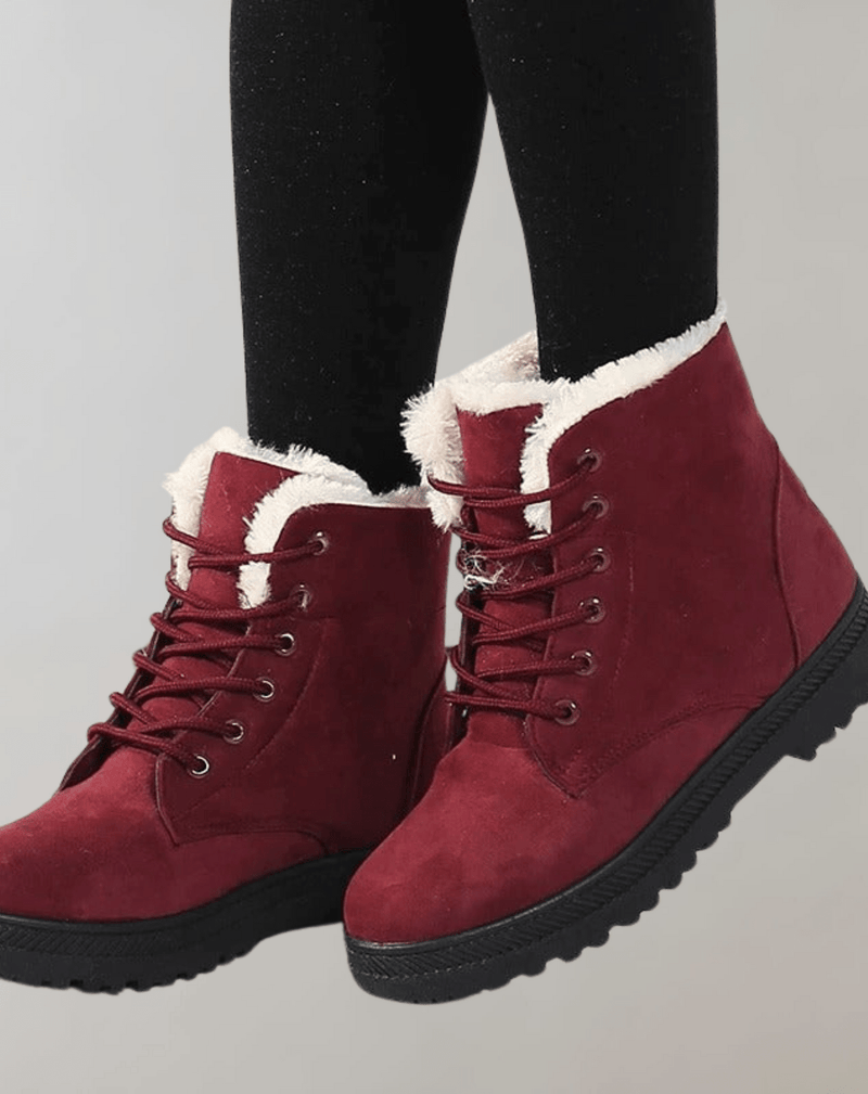 Warm Comfortable Ankle Boots With Stability Heel