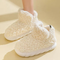 Warm Cotton And Plush Slippers For Women - Indoor And Outdoor Use