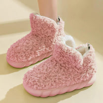 Warm Cotton And Plush Slippers For Women - Indoor And Outdoor Use